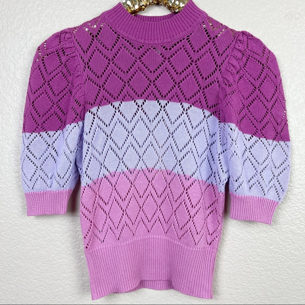 BCBGeneration • Bonnie Striped Short Sleeve Sweater